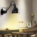 Light arm shade adjustable black flexible wall lamp